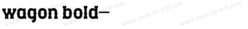 wagon bold字体转换